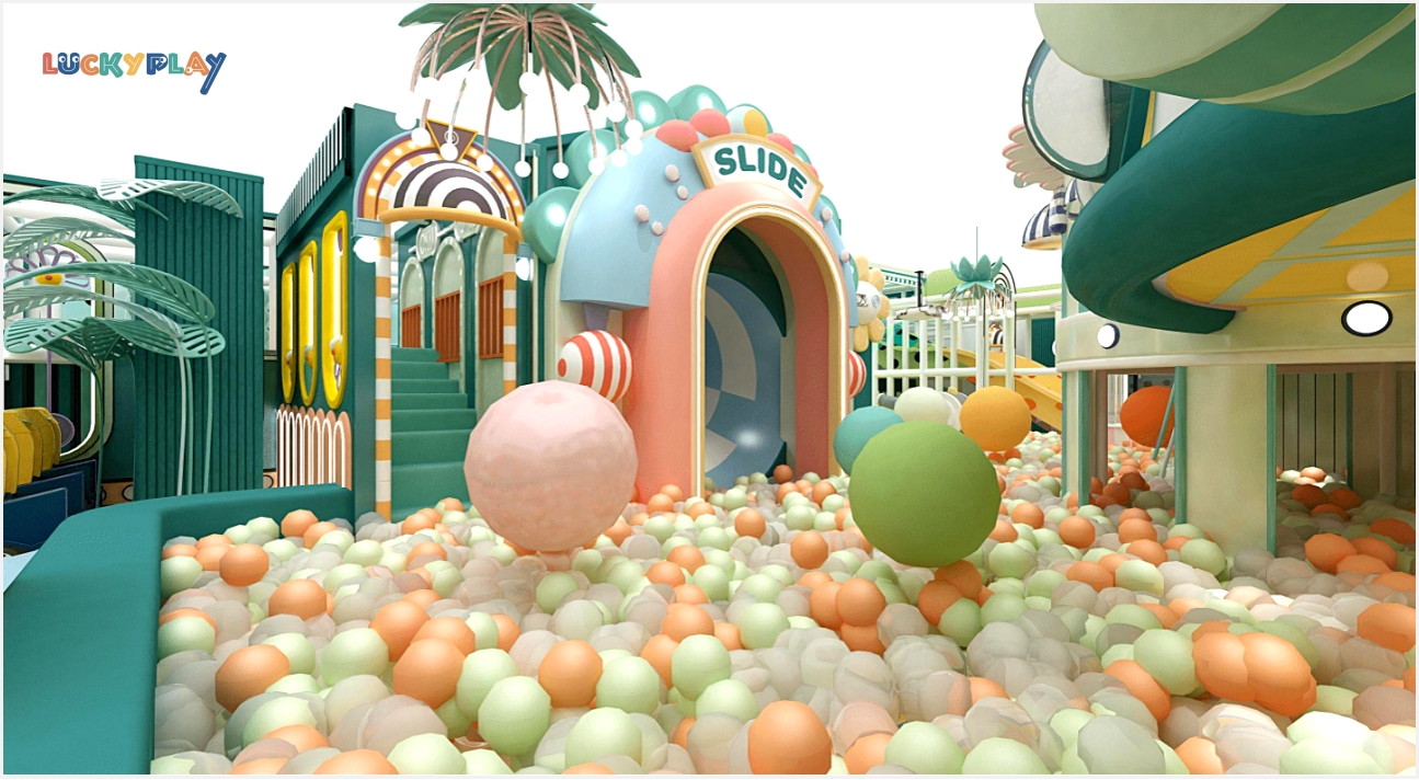 Centro de juegos infantiles de interior con equipo de juego suave temática de bosque para parque infantil comercial en venta - Product Image