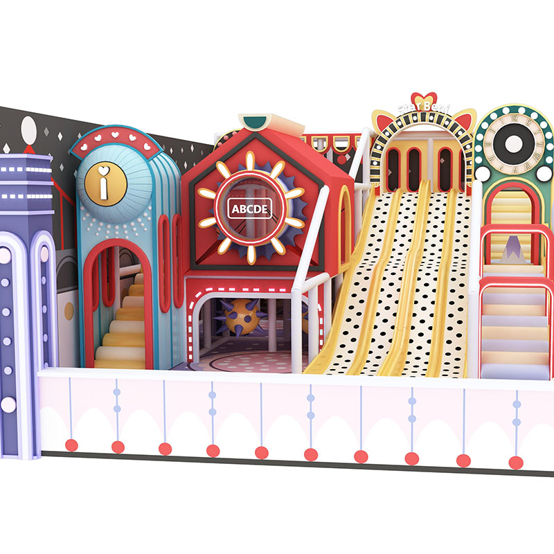 Equipo favorito de parque infantil interior para niños con conjuntos de carrusel eléctrico y accesorios de juego suave hechos de plástico duradero - Product Image