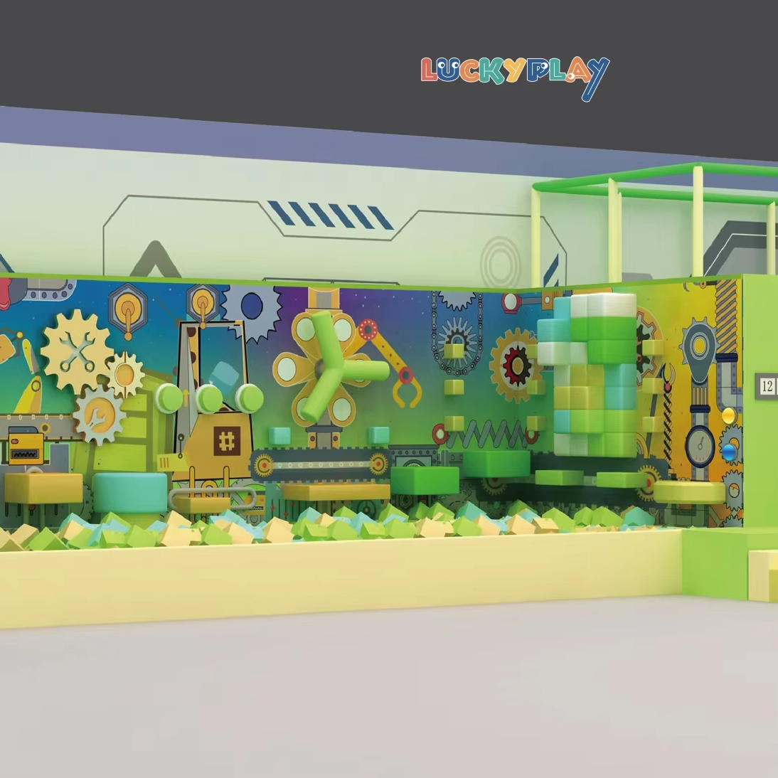 Juegos de pared para parque infantil interior comercial para niños con paneles de actividad interactivos personalizados con escalada y juego sensorial
