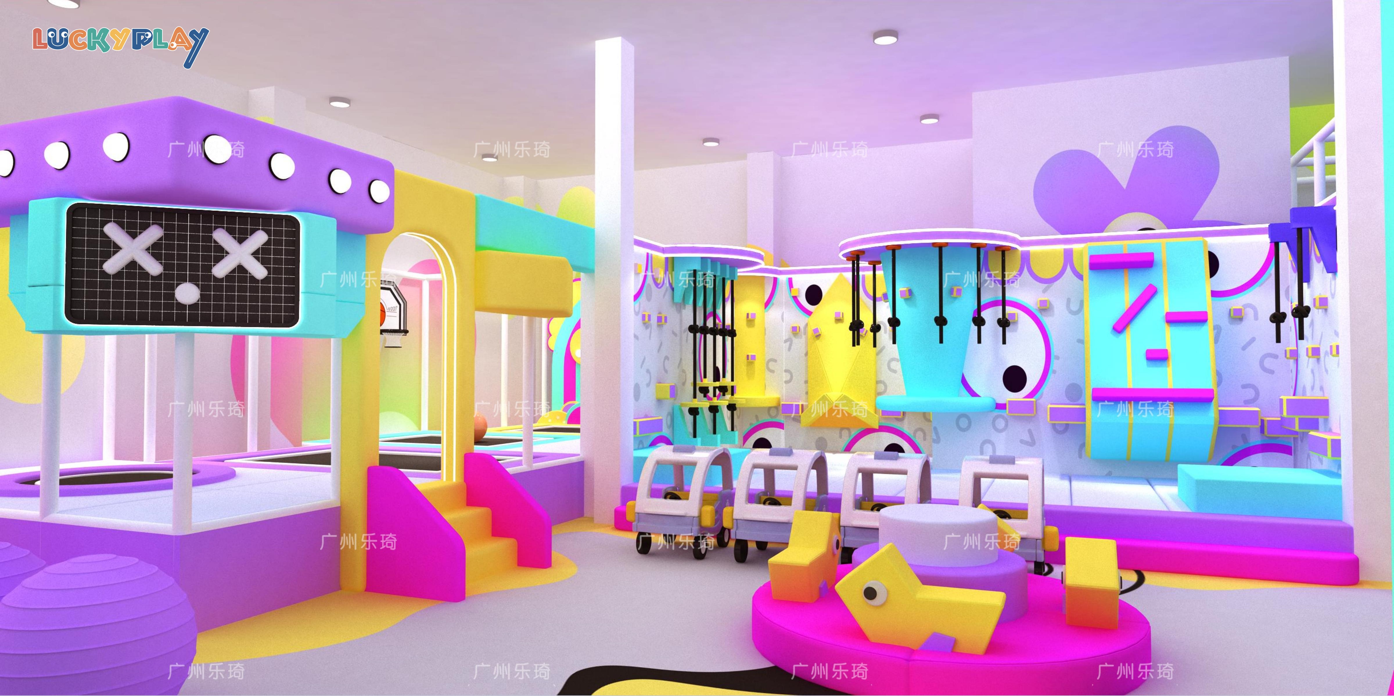 Parque infantil interior comercial con piscina de bolas, zona de escalada y tobogán para niños - Product Image