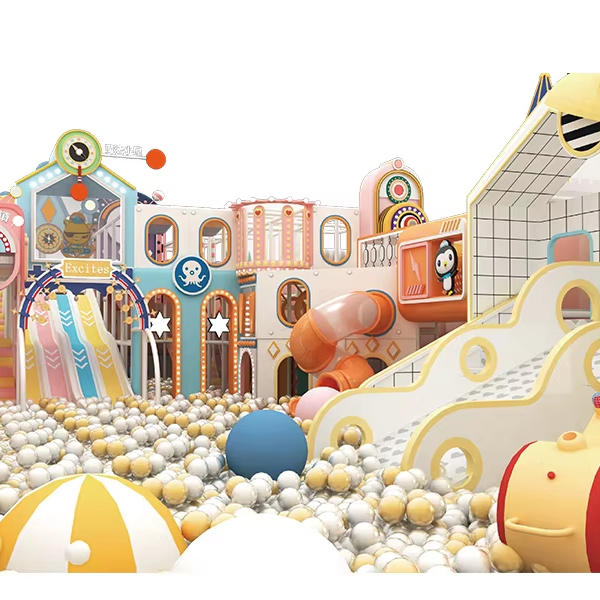 Parque Infantil Comercial para Guardería con Juego Suave Interior Centro de Entretenimiento Castillo Travieso