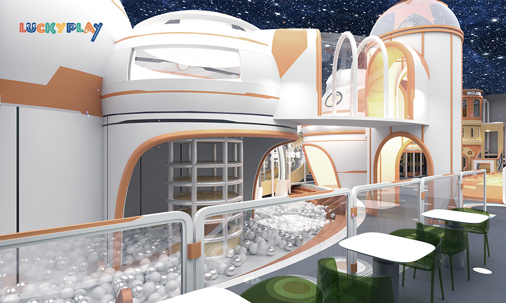 Parque infantil interior de plástico atractivo, rentable y comercial con tamaño personalizado y alta capacidad - Product Image