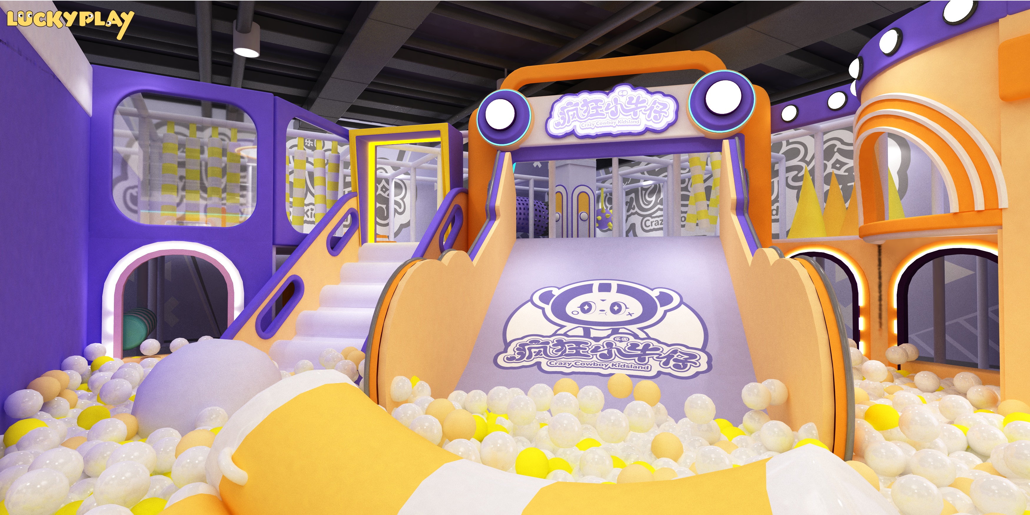 Parque infantil interior comercial para niños pequeños con espuma, plástico, piscina de bolas, toboganes bajos y áreas de juego interactivas seguras y personalizadas - Product Image