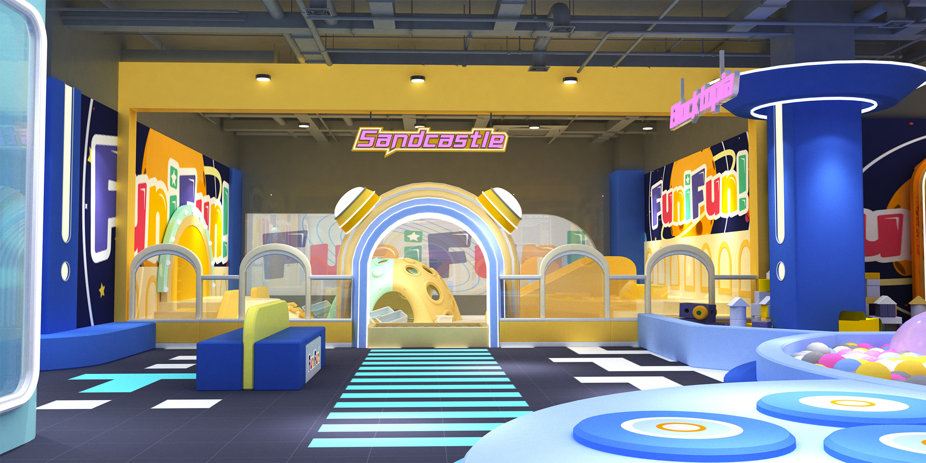 Equipamiento comercial infantil personalizado de entretenimiento interior, gran parque infantil interior para centro comercial - Product Image