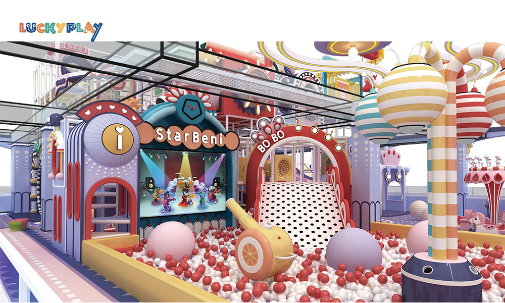 Equipo de juego blando personalizado para niños, parque infantil comercial en venta con laberinto de trampolines y arcade - Product Image