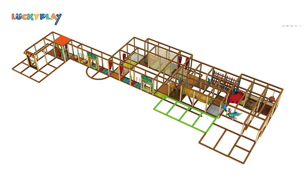 Equipo personalizado para parque infantil interior, cafetería de juegos infantiles con tema de jungla y centro recreativo interior en venta - Product Image