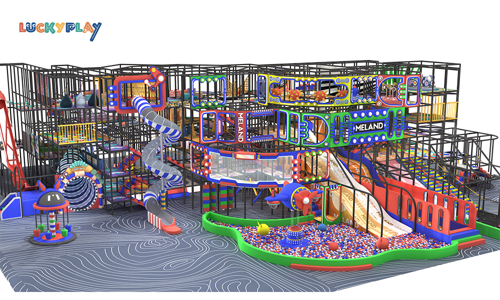 Equipo comercial de parque infantil interior FEC de 1300 metros cuadrados, laberinto de juego blando para niños hecho de plástico duradero - Product Image