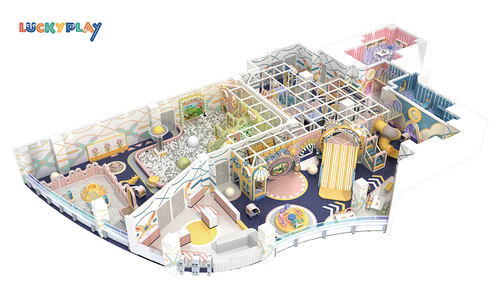 Equipo de diversión comercial de plástico para interiores con laberinto de toboganes y piscina de un millón de bolas en venta - Product Image