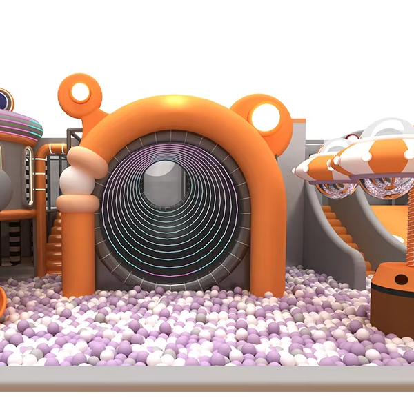 Parque de trampolines interior divertido y muy vendido con tobogán, parque infantil interior comercial Little Tikes para niños
