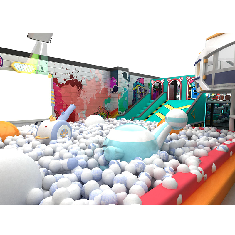 Artículo de juego para parque infantil interior con tema popular, zona suave, trampolín y piscina de bolas para niños pequeños - Product Image