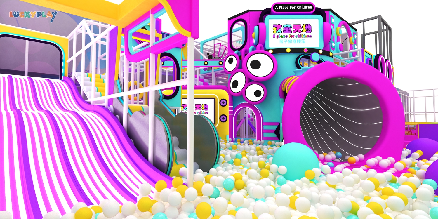 Parque infantil interior con tema caprichoso, diseño creativo y equipo interactivo divertido - Product Image