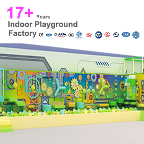 Parque infantil interior comercial de plástico estilo Mario para niños con desafío de obstáculos y zona de juego blando con diseño de aventura personalizado - Product Image