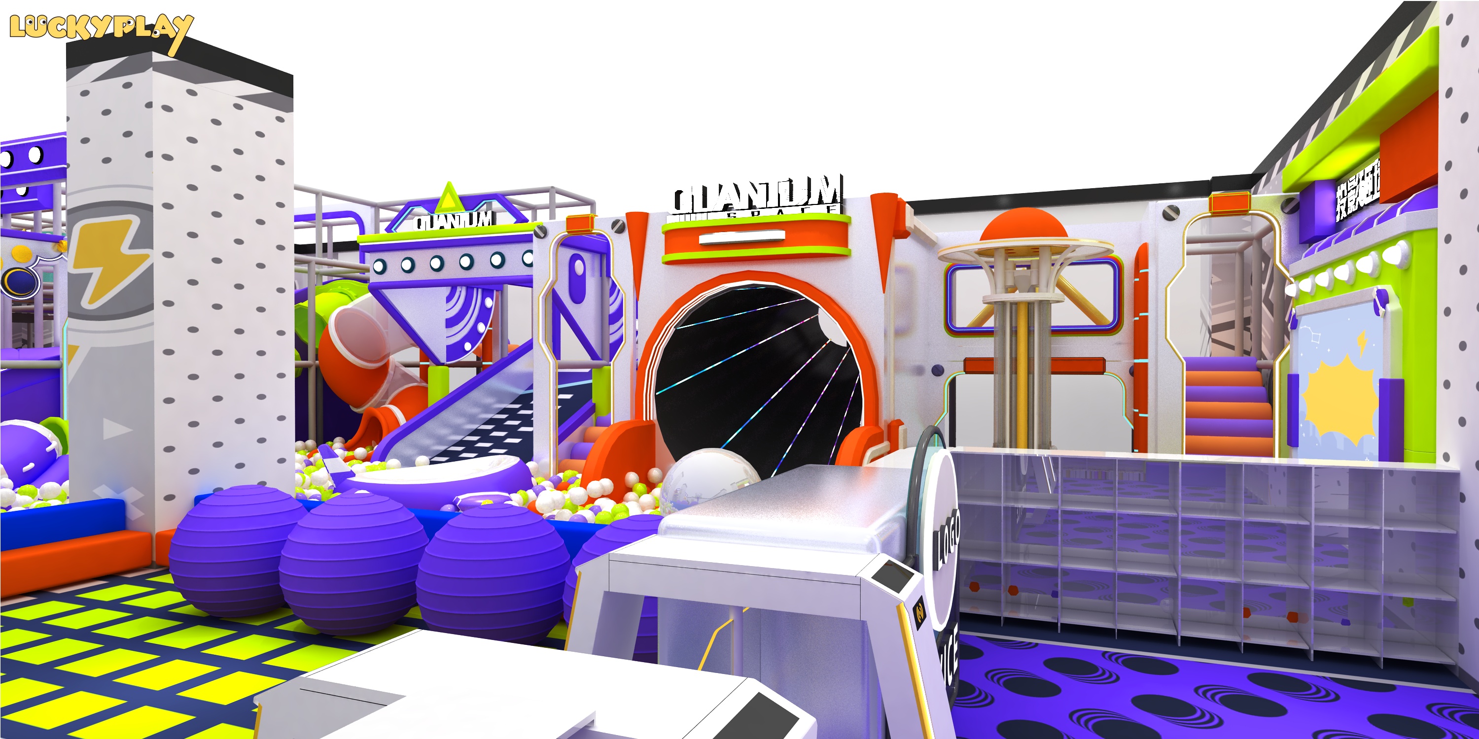 Nuevo parque infantil comercial pequeño para niños, equipo de juegos interior para niños con toboganes comerciales - Product Image