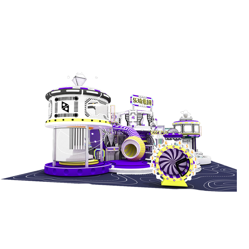 Parque infantil interior para niños con piscina de bolas, trampolín y gran tobogán - Product Image