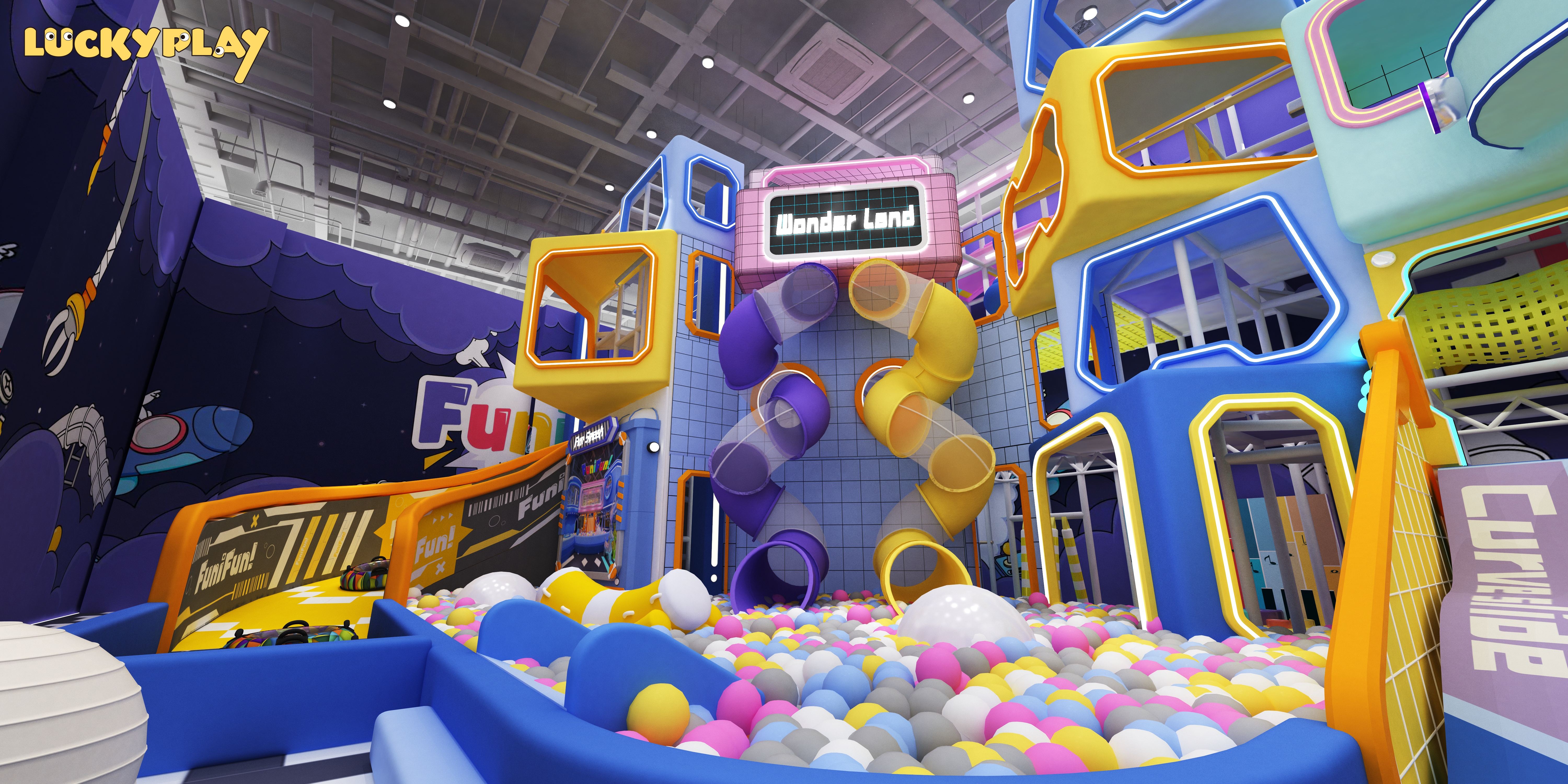 Parque infantil blando para niños, equipo de juegos de interior y parques de aventura interiores - Product Image