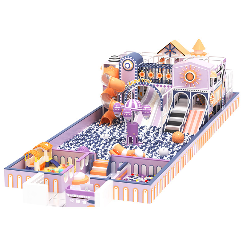 Parque de aventura con trampolines, gimnasio infantil, zona de juego blanda y equipamiento comercial para parque infantil interior