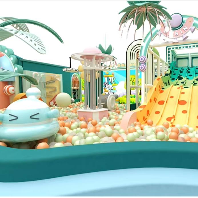 Centro de juegos infantil de fin de semana, parque infantil interior comercial con tobogán de millón de bolas, piscina de bolas y laberinto