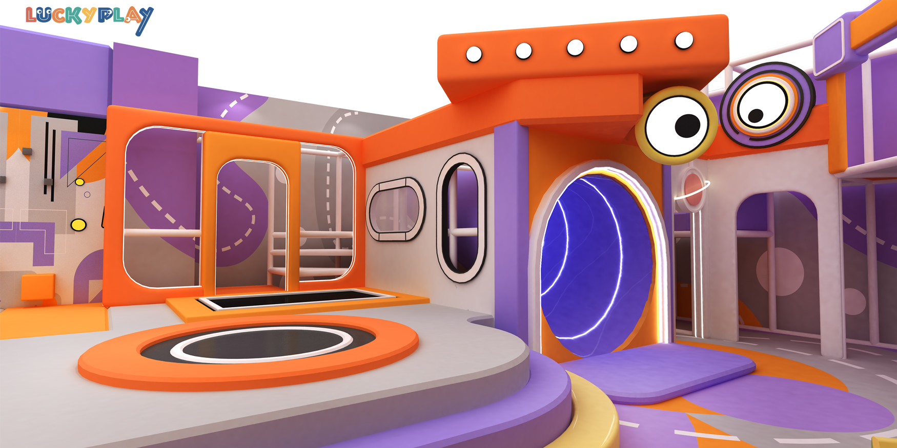 Parque infantil interior para niños con tema tierno y divertido, diseño creativo y equipo de juego suave y seguro - Product Image