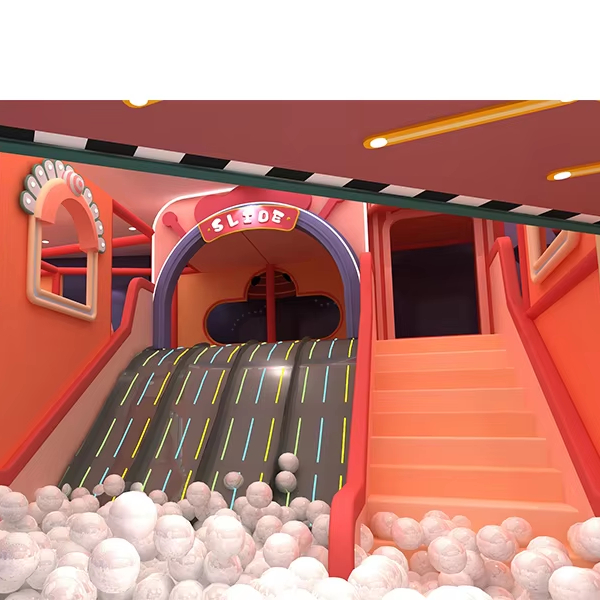 Attractive Family Weekend Play Area Kids Indoor Playground Plastic Maze Slide Commercial Use Customized Size Sale