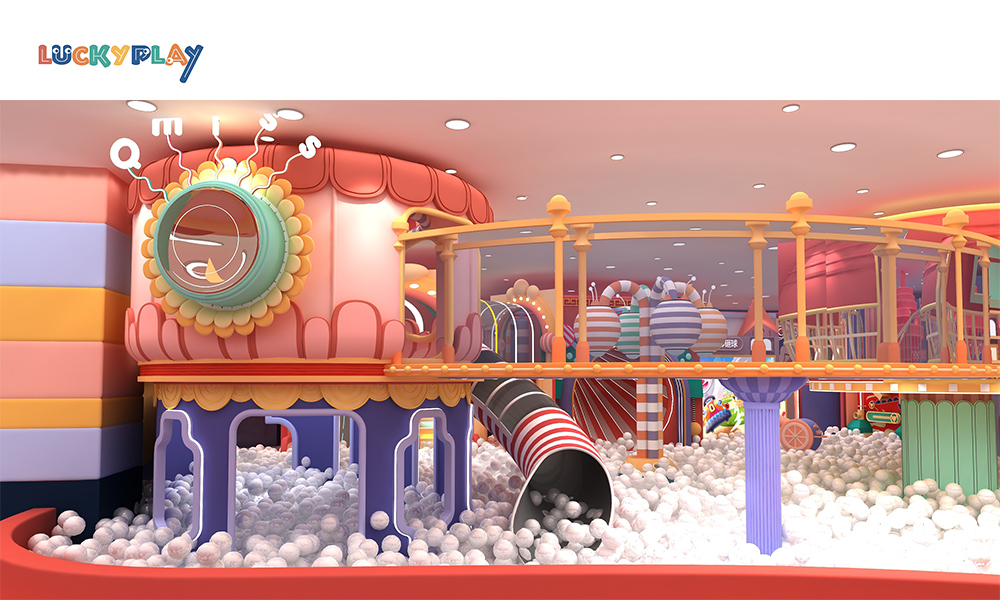Attractive Family Weekend Play Area Kids Indoor Playground Plastic Maze Slide Commercial Use Customized Size Sale - Product Image
