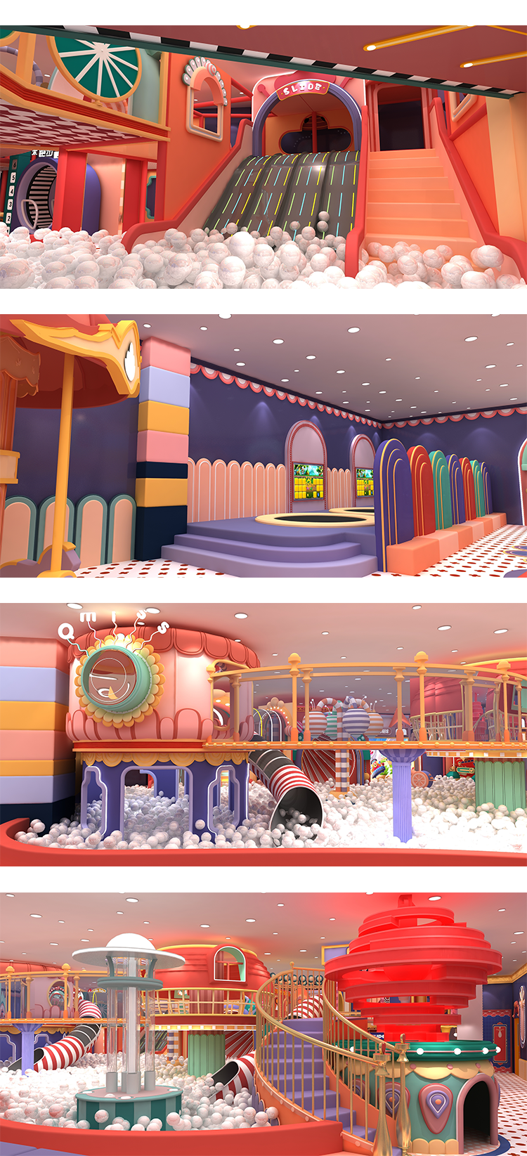 Attractive Family Weekend Play Area Kids Indoor Playground Plastic Maze Slide Commercial Use Customized Size Sale - Product Image