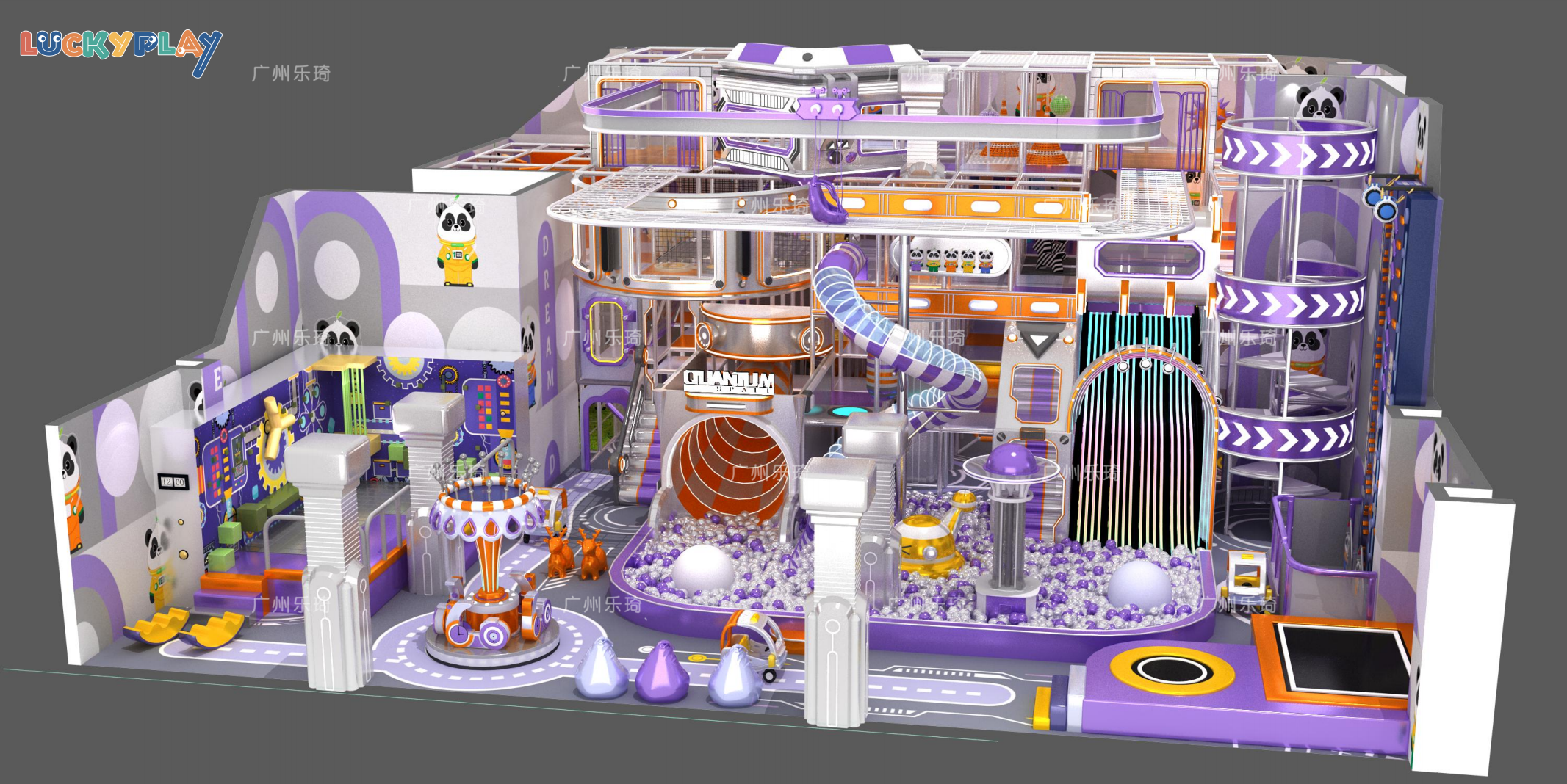 Attractive Weekend Kids Play Center Indoor Playground Commercial Playground with Slides Ball Pit Maze for Sale - Product Image