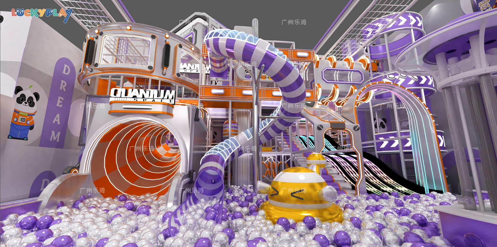 Attractive Weekend Kids Play Center Indoor Playground Commercial Playground with Slides Ball Pit Maze for Sale - Product Image