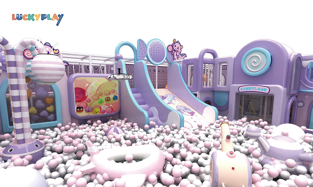 Big Bounce High Quality Plastic Indoor Trampoline Park with Slide for Kids Playground Commercial Use High Capacity - Product Image