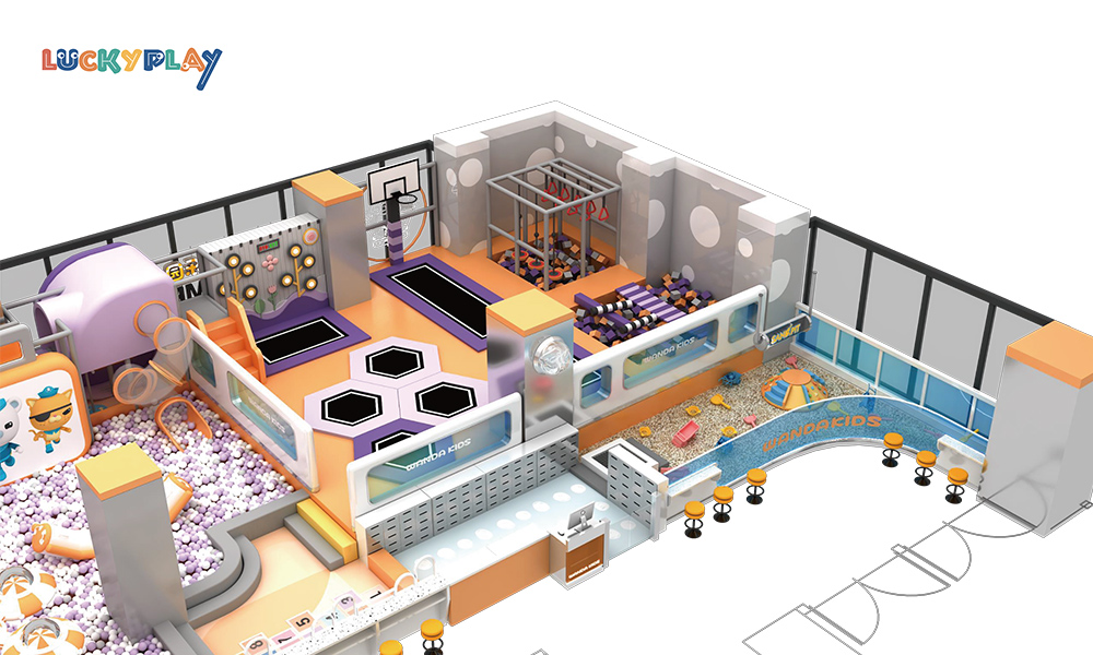 Business Adventure Park Custom Rope Course Children's Indoor Playground Equipment with Trampoline Park and Climbing Facilities - Product Image