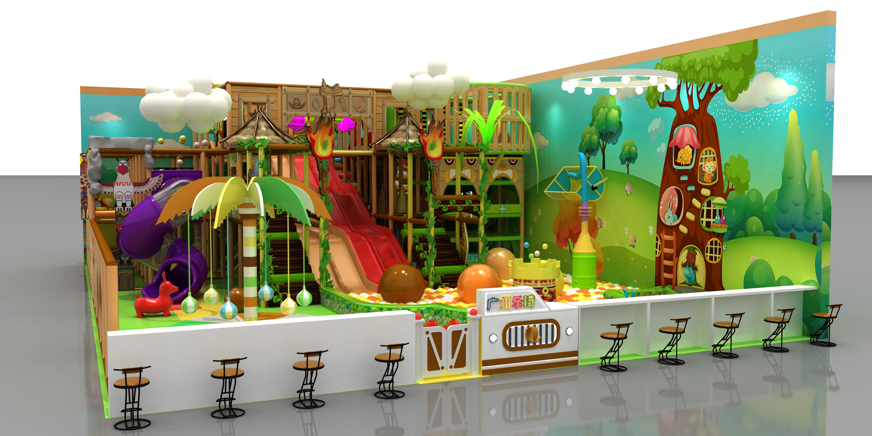 Cheap TUV Certified Indoor Amusement Equipment Kid Jungle Theme Indoor Playground for Sale - Product Image