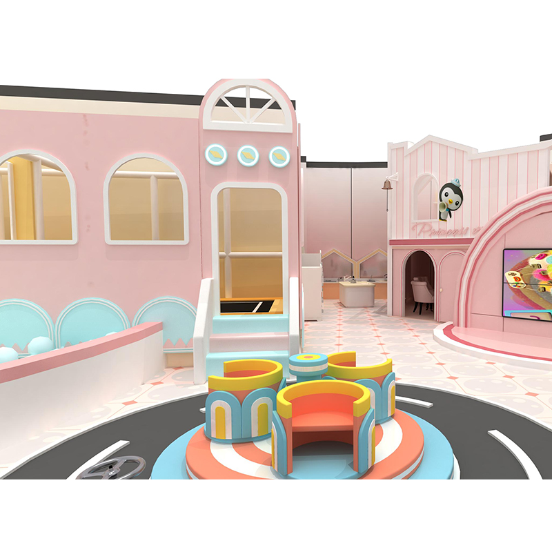 Children Play Center Indoor Soft Play Equipment Macaron Colorful Scheme Castle Commercial Indoor Playground for Sale - Product Image