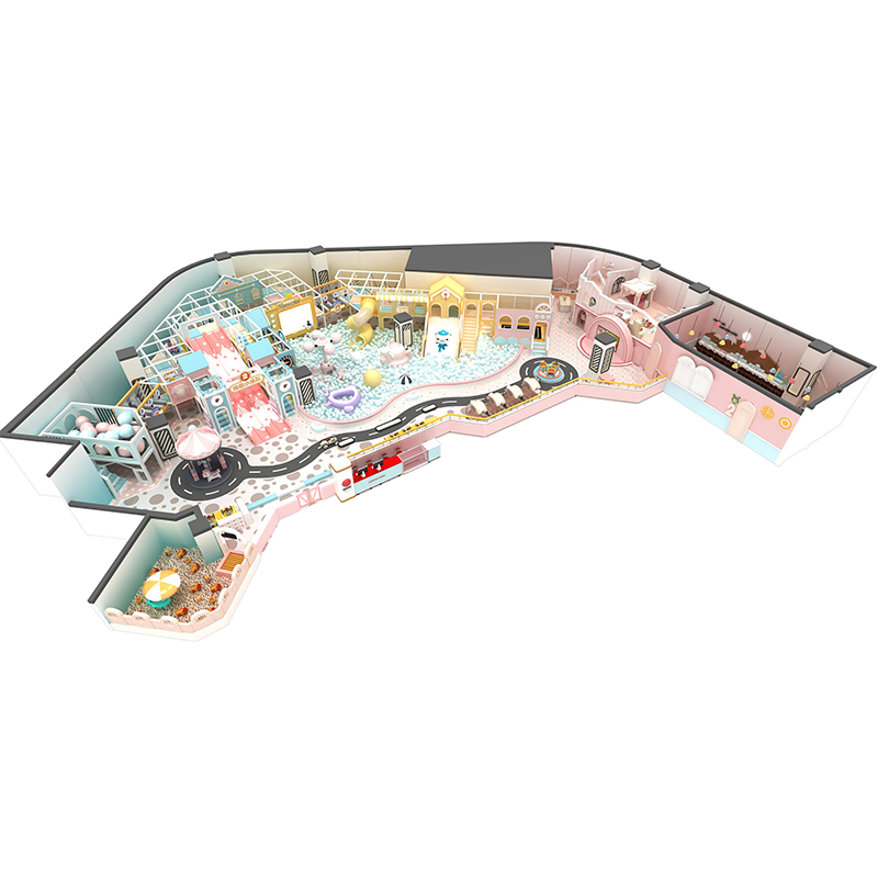 Children Play Center Indoor Soft Play Equipment Macaron Colorful Scheme Castle Commercial Indoor Playground for Sale - Product Image
