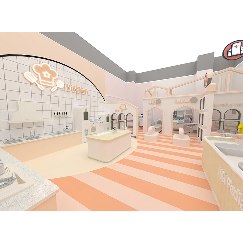 Children Soft Contained Play Equipment Donut Slide Kids Indoor Playground Equipment Merry Go Round - Product Image