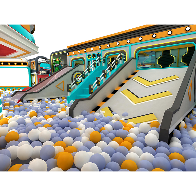 Children Soft Contained Play Equipment Donut Slide Kids Indoor Playground Equipment Merry Go Round - Product Image