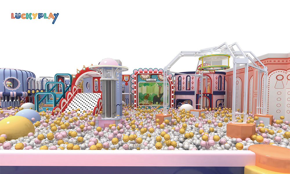 Children's Maze Playground Indoor Slide Equipment Small Children Plastic Commercial Use - Product Image