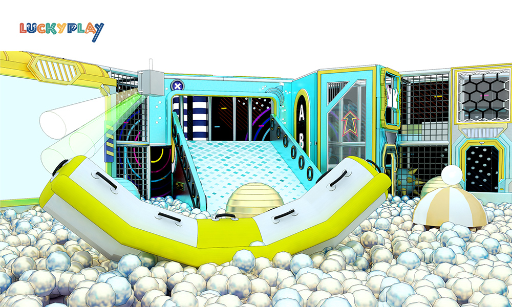 Climbing Wall Kids Indoor Playground Equipment Indoor Ball Pool Trampoline Big Slide Indoor Playground for Kids - Product Image