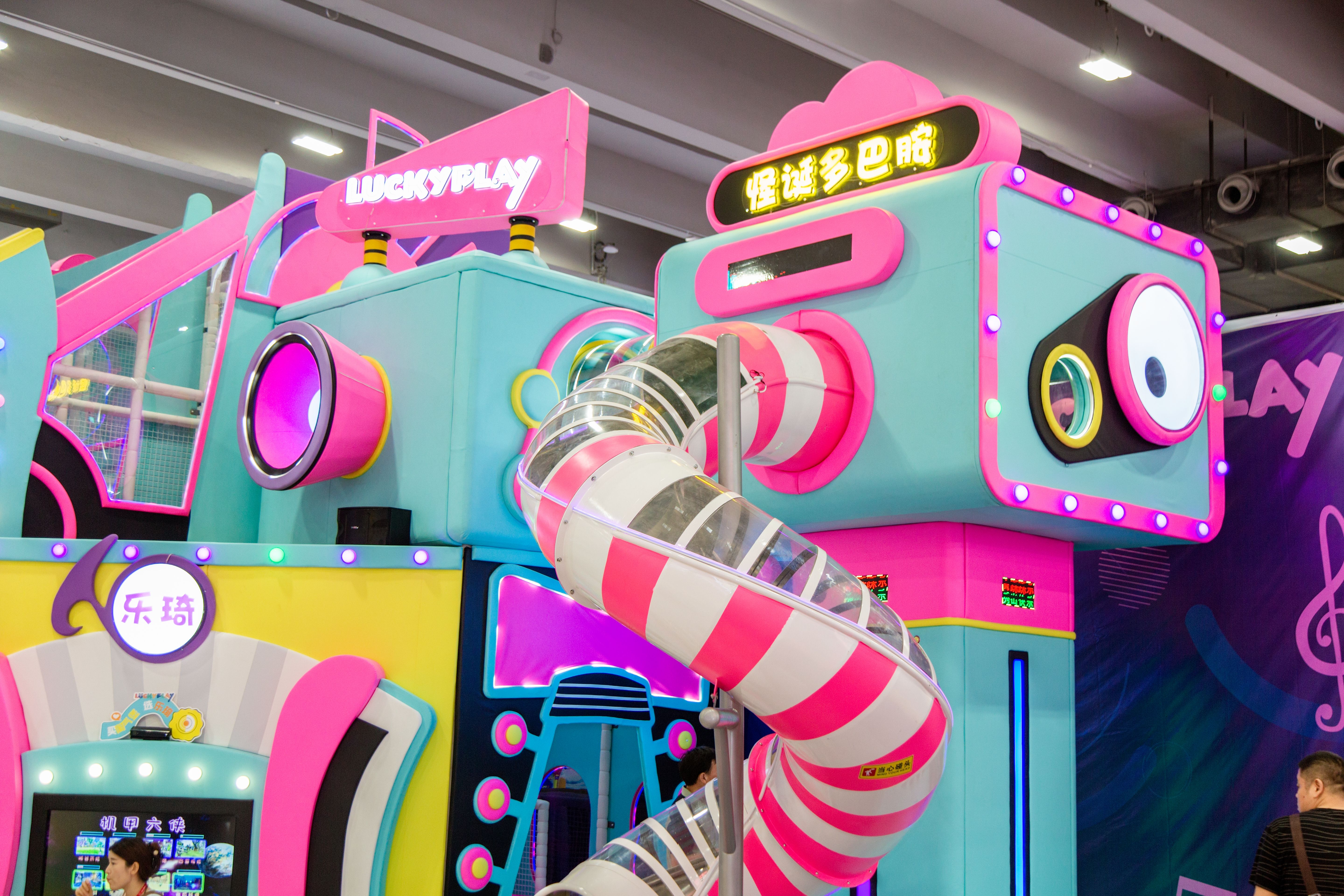 Colorful Custom Indoor Playground With Spiral Slide for Commercial Family Entertainment Center - Product Image