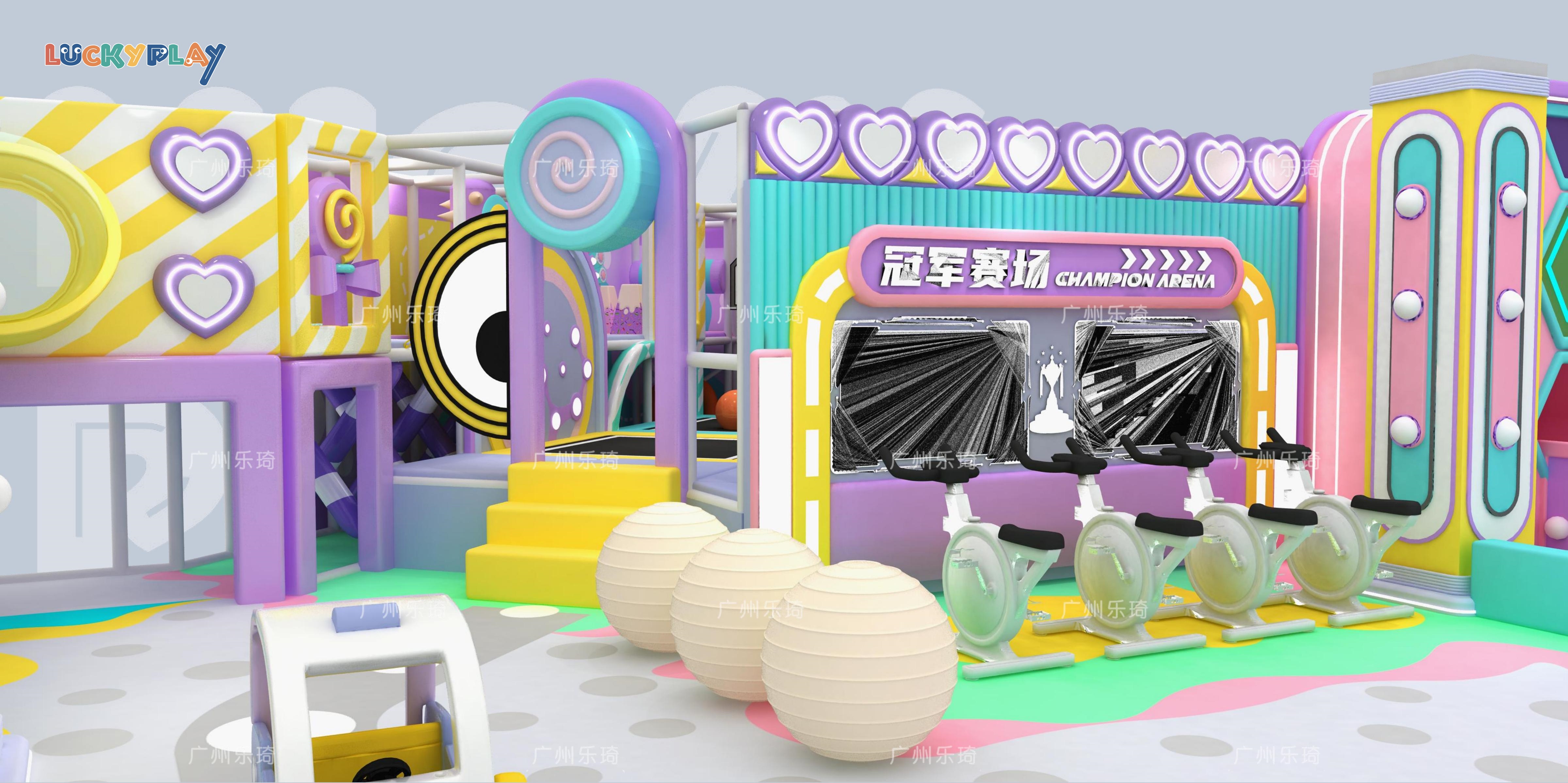 Colorful Modern New Design Indoor Playground Equipment Commercial Kids Play Structure for Entertainment Business - Product Image