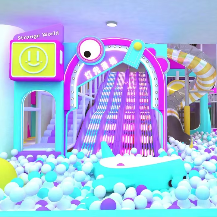 Commercial Indoor Playground with Ball Pool and Climbing Area Slide Amusement Park Equipment for Kids
