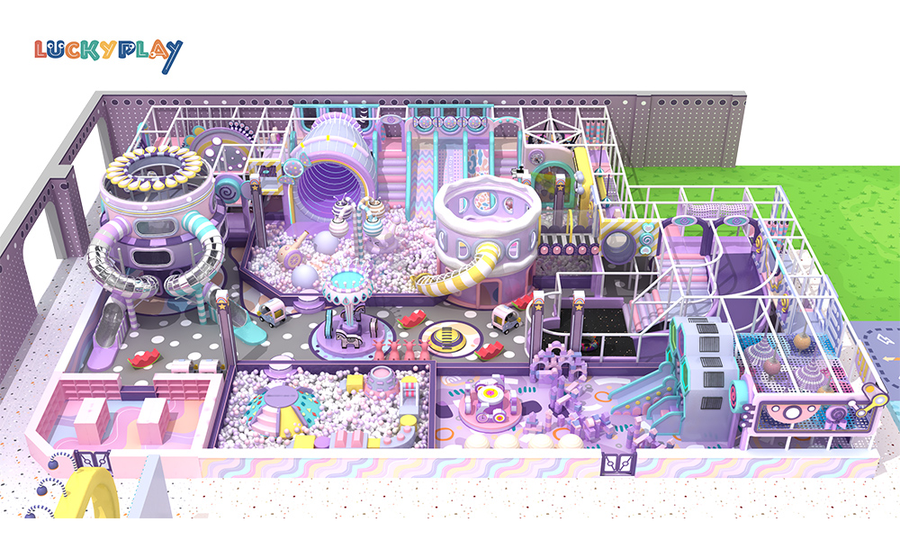 Commercial Macaron Amusement Park Playground Indoor Maze Game Indoor Soft Play Ground - Product Image