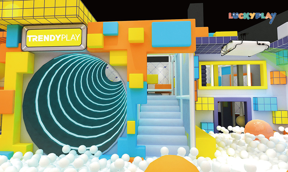 Commercial Playgrounds Kid Soft Play Equipment Ind Commercial Playground Town Vocational House - Product Image