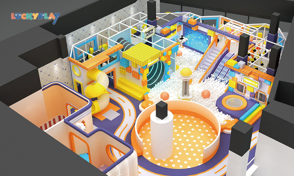 Commercial Playgrounds Kid Soft Play Equipment Ind Commercial Playground Town Vocational House - Product Image