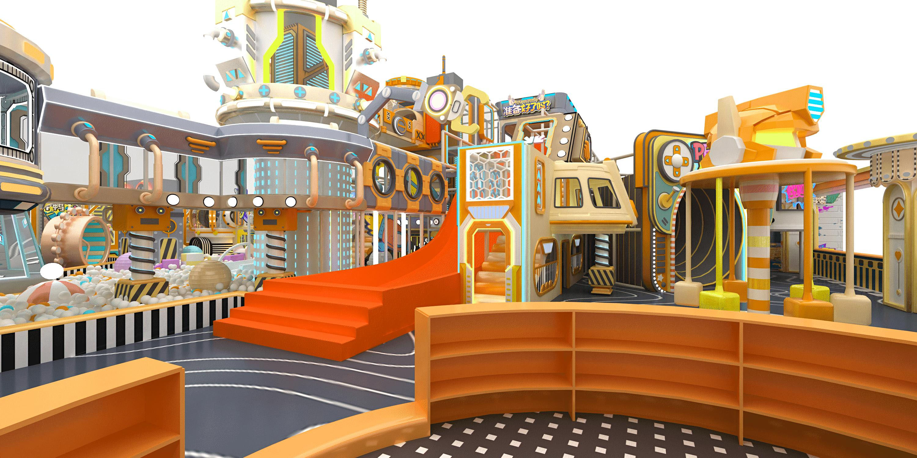 Commercial Space-Themed Indoor Playground Equipment for Kids 500 Square Meters Durable Plastic Soft Play Area - Product Image