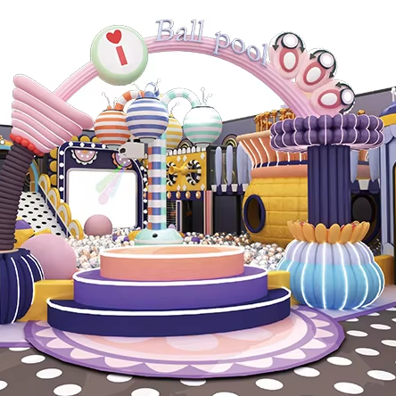 Commerical Trampoline Adventure Maze Indoor Mall Playground Carnival with Slide