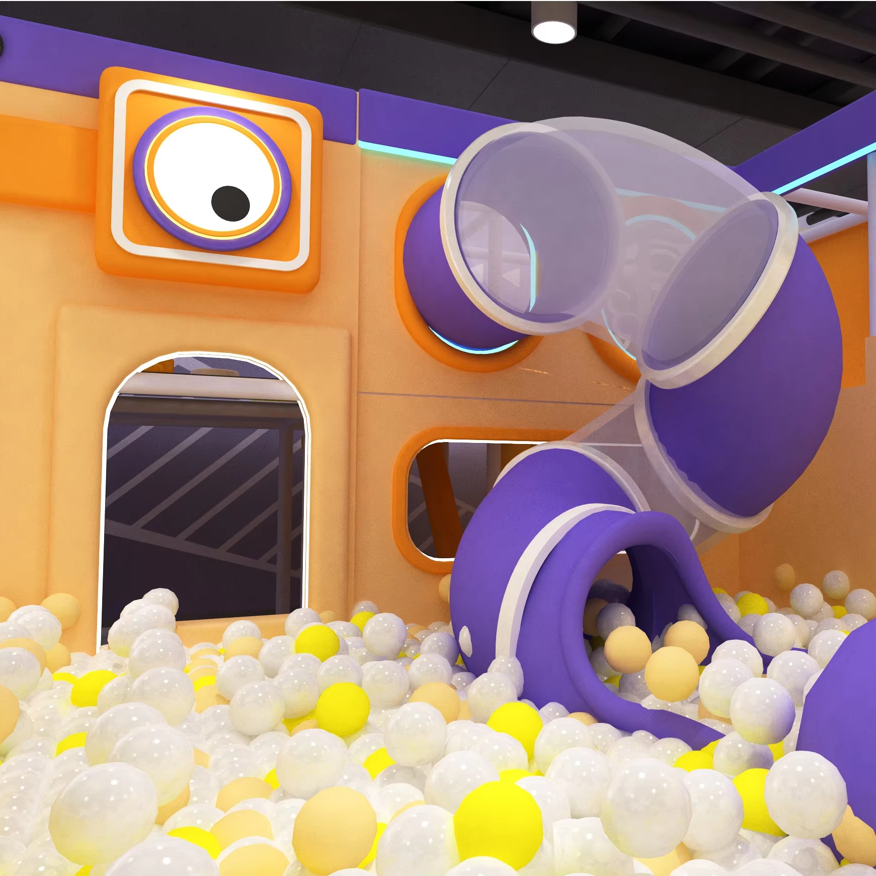 Custom Commercial Indoor Playground for Toddlers with Foam & Plastic Soft Play Ball Pool Mini Slides and Interactive Play Zones