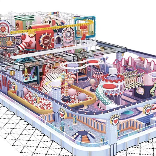 Custom Kids Soft Play Equipment Commercial Playground for Sale with Trampoline Maze Arcade