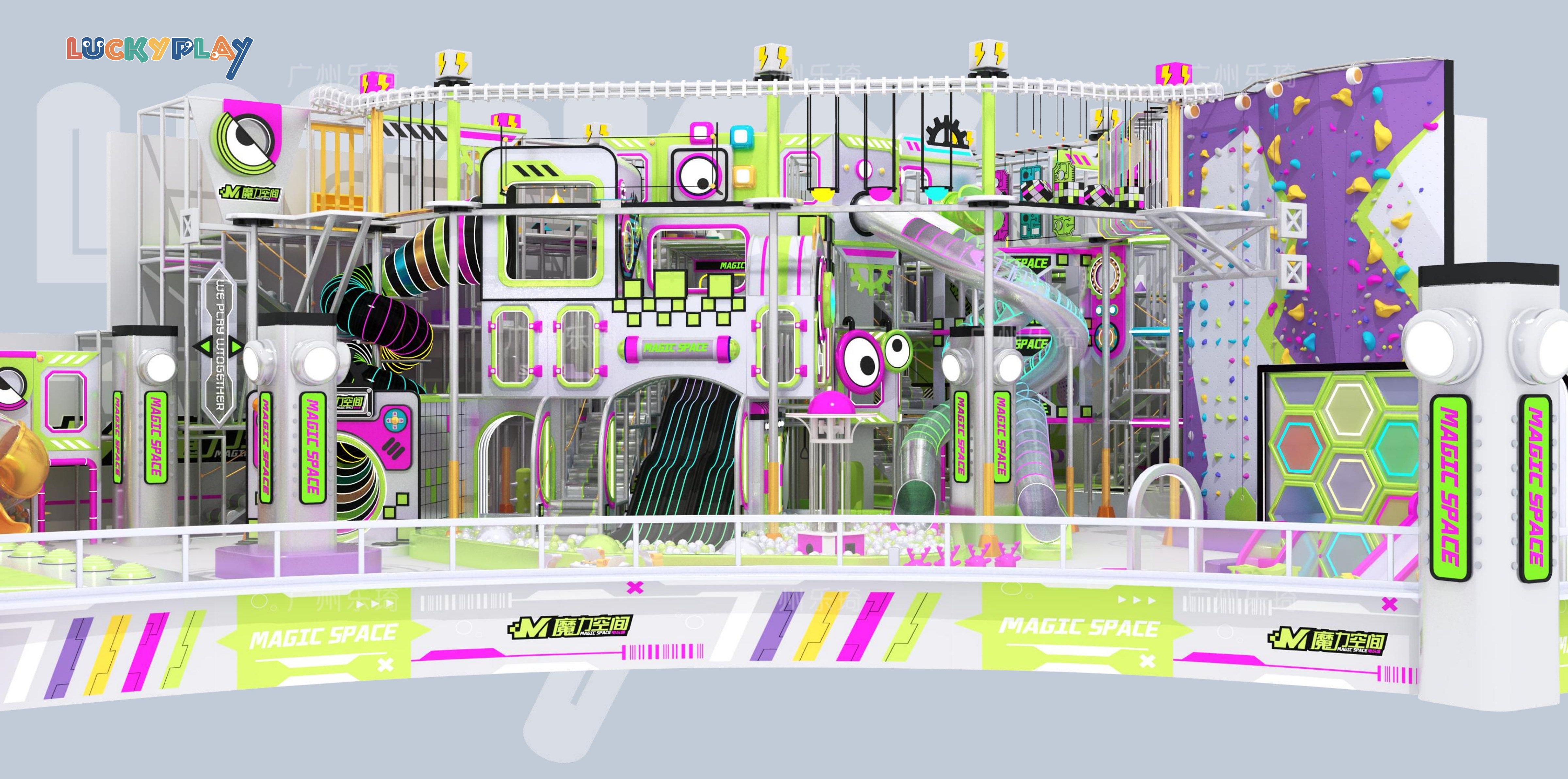 Grotesque Music Theme Indoor Wooden Alloy Metal Playground Mazes Zone Custom Play Adventure Space Kids Commercial Indoor Play - Product Image