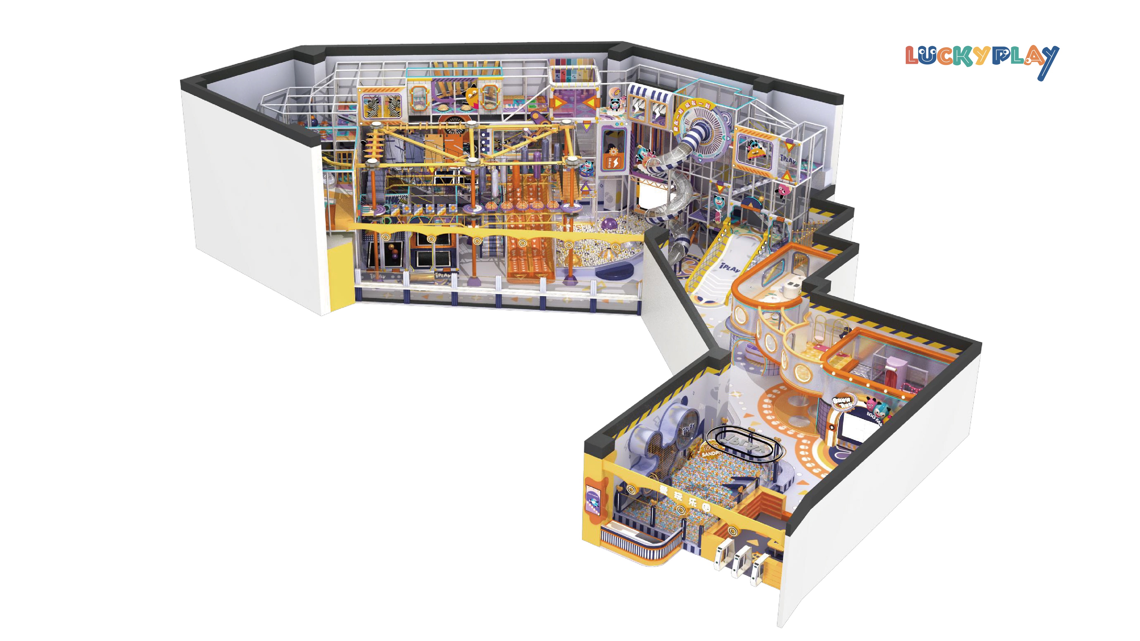 Guangzhou Factory Amusement Equipment Kid Jungle Gym Playhouse Indoor Game Indoor Sport Park Playground - Product Image