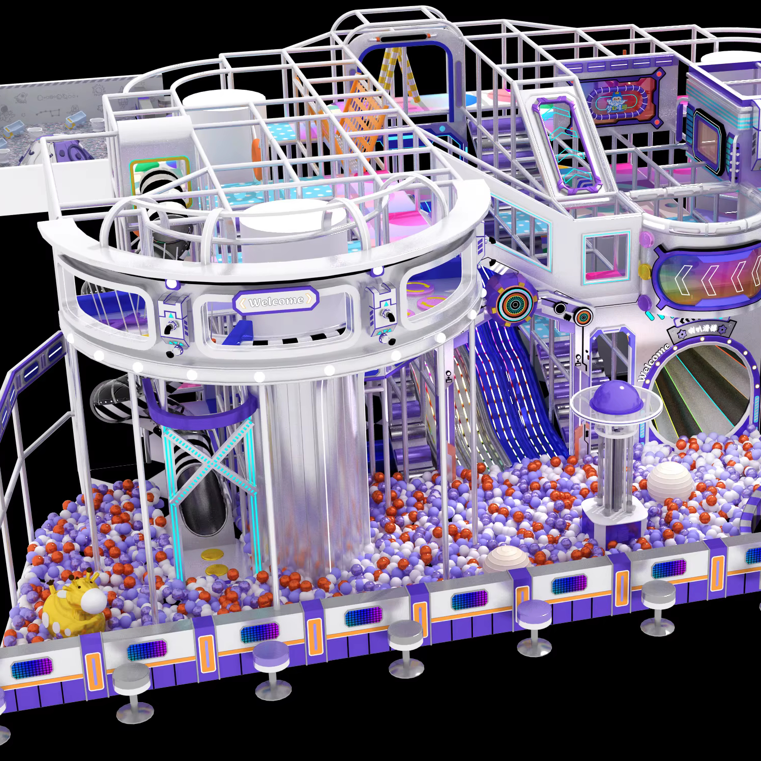 High Altitude Multi Layers Indoor Play Zone Kids Loved CE Certified Commercial Indoor Playground Project for Kids and Toddlers