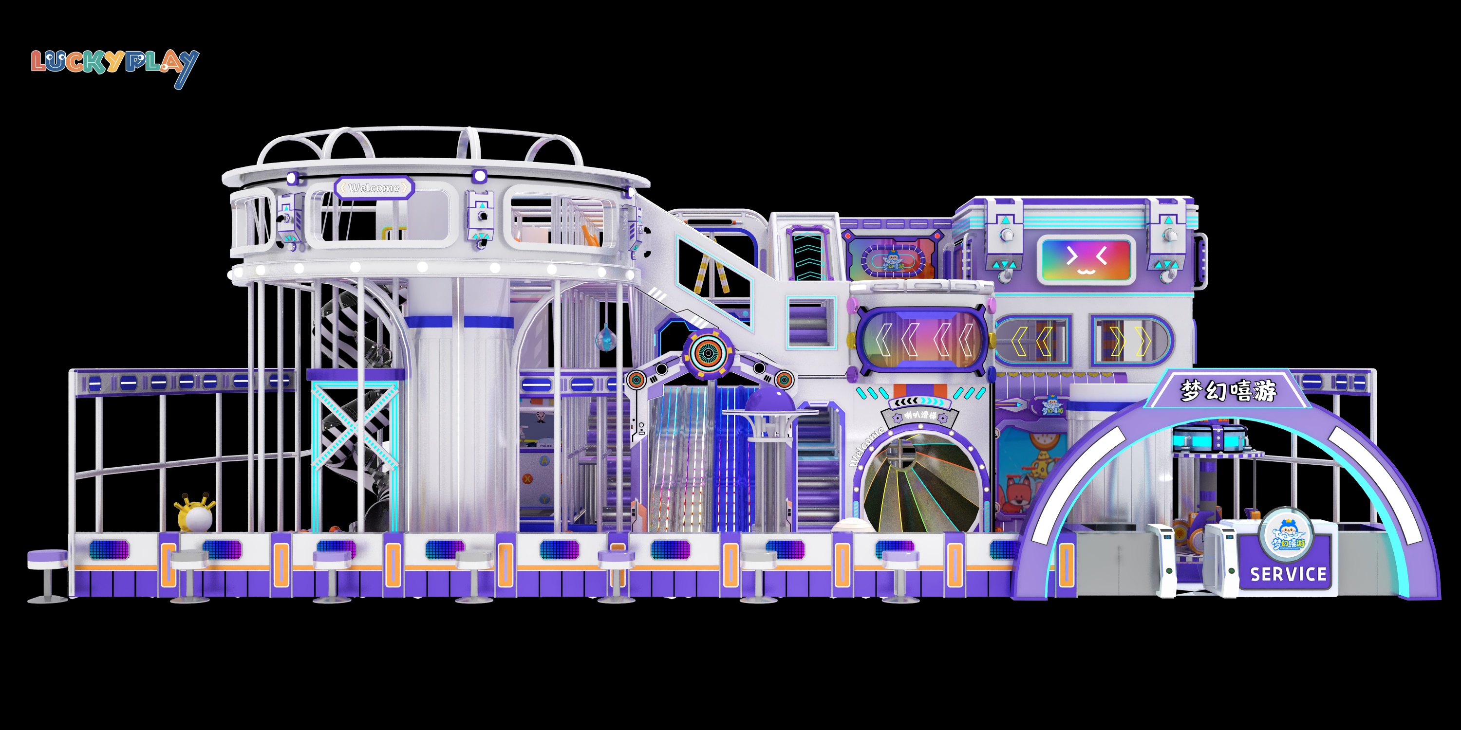 High Altitude Multi Layers Indoor Play Zone Kids Loved CE Certified Commercial Indoor Playground Project for Kids and Toddlers - Product Image